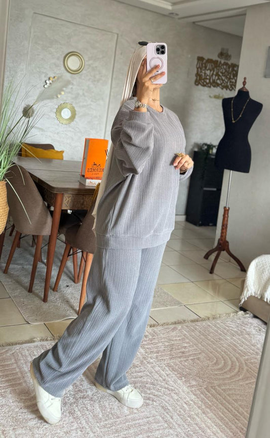 طقم "نسيج الشتاء" ثوب  الجاكار